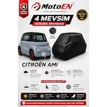 Citroen Ami Micro Elektrikli Araba Brandası Siyah Oto Branda Su Geçirmez Dört Mevsim Uv İki Katmanlı Dış Ortam Örtü