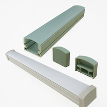 Led Kanal Profil Sıva Üstü 11x18mm Eloksallı Alüminyum 2 Metre 8117 Şeffaf Opak Pleksi Yan Kapak Metal Tutucu