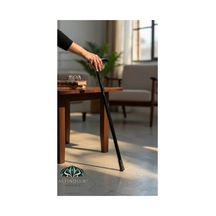 Metal Ayarlanabilir Baston Kaymaz Tabanlı Ergonomik Tutma Saplı Yürüyüş Bastonu Siyah