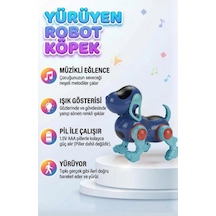 Yürüyen Robot Müzik Ve Işıklı 16 Cm Sallanan Kafalı Gerçekçi Haraketli Eğlenceli Oyuncak Köpek Mor