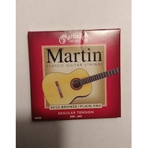 Martin M220 80/20 Bronze Plain End Classical Guitar Teli Seti