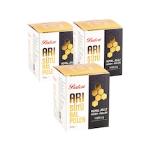 3 Kutu Balen Arı Sütü Bal Polen 230 Gr 1200mg x3