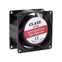 Class 80x80x38 Ac 220v Aksiyel Fan Cf 246 Metal Kasa