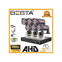 2mp 1080p 6 Dış 3 İç Mekan Kameralı Ahd Güvenlik Seti