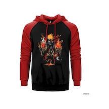 My Hero Academy Katsuki Kırmızı Renk Reglan Kol Sweatshirt / Hoodie