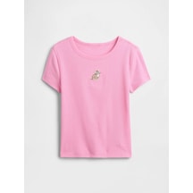 Gap V-sp Ss Rıb Tee Pembe