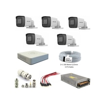 Hikvision DS-2CE16DOT-EXIPF 2 MP Full HD 1080P Bullet Güvenlik Kamera Seti 5'li