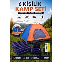 6 Kişilik Otomatik Kolay Kurulum Kamp Çadırı Çift Kişilik Yatak Seti Yeşil 6 Kişilik Otomatik Kolay Kurulum Kamp Çadırı Çift Kişilik Yatak Seti Yeşil