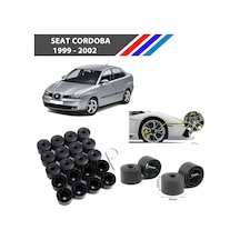 Otozet - Seat Cordoba Bijon Civata Kapağı Siyah Renk 20 Adetli Set 17mm 1k06011739b9