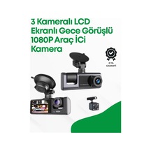 Lb 2.0 Lcd Ekranlı, Döngüsel Kayıt Özellikli Üç Kameralı Oto Kamera