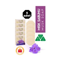 Misk Özlü Taş Sabun 5'li Eko Paket Nemlendirici Ve Onarıcı Kuru Cilt Bakımı - 5x125 Gr