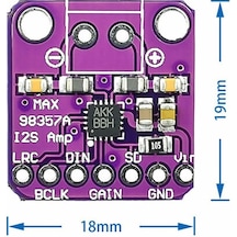 MAX98357 I2S 5V 3 W Ses Yükseltici Amfi Class D Dijital Ses Müzik