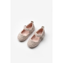 Le Mabelle Krem Peluş Teddy Kız Çocuk Ayakkabı Krem