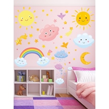 Bulutlar Çocuk Odası Sticker Seti