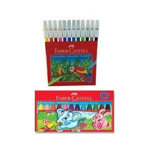 Faber Castell Pastel Boya 12 Li - Keçeli Boya Kalemi 12 Li - 2 Li Set 12renk