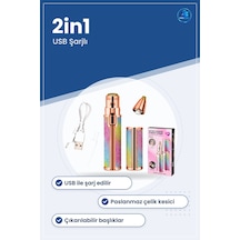 Tıraş Makinesi Usb Şarjlı 2in1 Burun Ve Yanak Tüy Alma Kişisel Ba