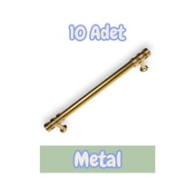 Nesli Alüminyum Metal Lüks Modern Mobilya Çekmece Mutfak Dolabı Kulpu Altın 160mm 10 Adet Altın