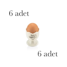 6 Adet Yumurta Masa Sofra Sunumluk Açık Ahşap