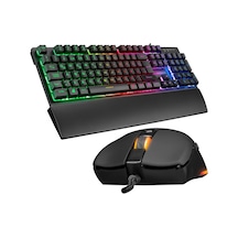 Rampage KM-RX7 Fortuna Kablolu Gökkuşağı Aydınlatmalı Oyuncu Klavye Mouse Set