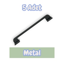 Beta Düz Antrasit Alüminyum Metal Lüks Modern Mobilya Çekmece Mutfak Dolabı Kulpu 160mm-192mm 5 Adet Antrasit