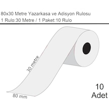80x30 Metre Termal Yazarkasa Ve Adisyon Rulosu 1 Paket:10 Adet Rulo