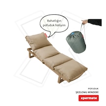 Xpermate Pofuduk Şezlong Minderi 60x180x12cm Su İtici, Bej