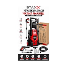 Staxx St90200 180 Bar Basınçlı Yıkama Makinesi 2500w Bakır Motor Köpük Tabancalı Full Set