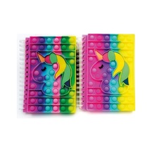 Özel Seri Unicorn Tasarımlı Pop-ıt Defter Günlük Hediyelik Eşya Yazı Defteri Çok Renkli