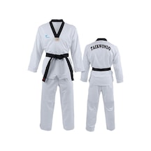 Siyah Yaka Taekwondo Elbisesi Dobok Tekvando Elbisesi Beyaz