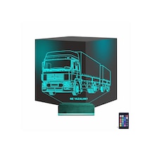 Luvivia Tır Kamyon Tırcı Kişiye Özel 3d Lamba - Masa Gece Lambası Şeffaf