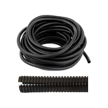 7mm Yarıklı Spiral Hortum Kablo Gizleme İzolasyon Borusu Esnek Siyah
