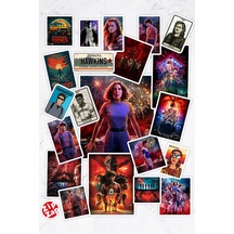 Stranger Things No 2 Dizi Telefon Laptop Bullet Journal Yapışkanlı Folyo Sticker Paketi 21 Adet Çok Renkli