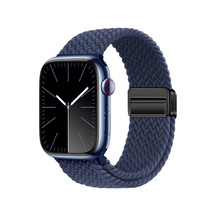 Watch 38mm Asma Krd-134 Örgü Tasarımlı Hasır Kordon Strap Kayış - Lacivert Lacivert