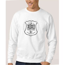 Kpop Exo First Year Xoxo K Baskılı Beyaz Erkek Örme Sweatshirt Kpop Exo First Year Xoxo K Baskılı Beyaz Erkek Örme Sweatshirt