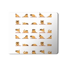 Yoga Yapan Pug Köpek Mouse Pad Mousepad
