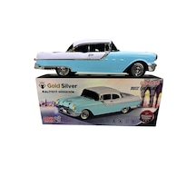 Gold Silver Gs-1415 10w Nostaljik Klasik Araba Tasarımlı Şarjlı Bluetooth Hoparlör Mavi-beyaz - Fm Radyo Usb Sd Aux