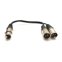 Xlr Y Çoklayıcı kablo 1.5 metre ( 1 dişi-2 erkek)