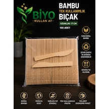 Tek Kullanımlık Bambu Bıçak 100 Adet