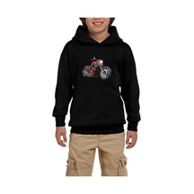 Zepplin Giyim Chopper Cruiser Siyah Çocuk Kapşonlu Sweatshirt Siyah