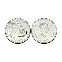 Kanada 1999 Yılı Mayıs 1999 Gezginler Hatıra 25 Cent Koleksiyon Para