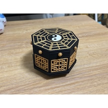 3d Baskı Oryantal Bagua Fener Tealight Mumluk Çok Parçalı Dekoratif Mum Feneri Çok Renkli