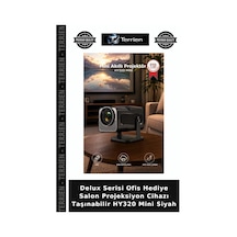 Delux Serisi Ofis Hediye Salon Projeksiyon Cihazı Taşınabilir Hy320 Mini Siyah