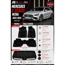 Mercedes C Serısı W206 2022-2026 Araca Özel 3d Paspas + 3d Bagaj Havuzu