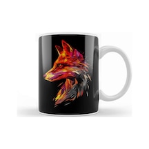 Abstract Flaming Fox Kupa Bardak Porselen Karışık