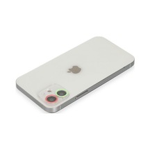 İphone 12 Renkli Kamera Lens Koruma Cam - Yeşil-pembe