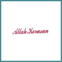 Bezos Allah Korusun Yazılı Oto Sticker Kırmızı 14x3cm Mac Standart