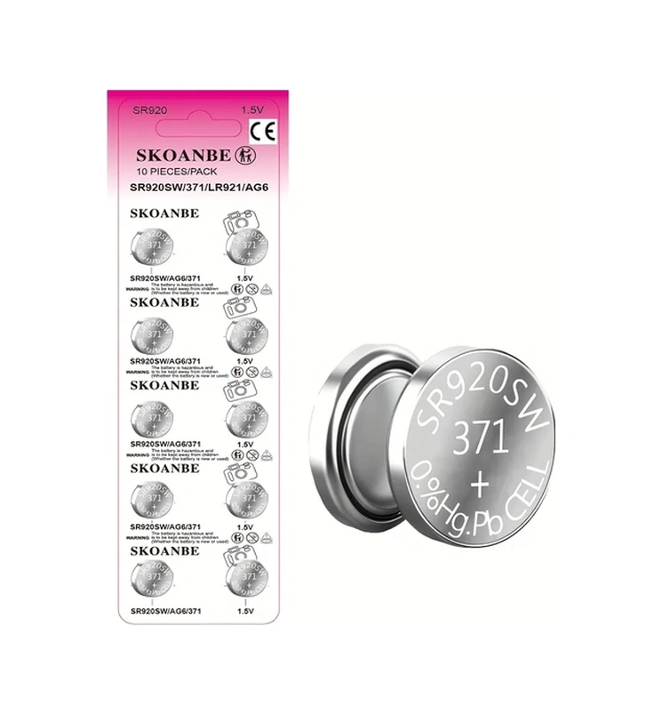 Meridiangoods 10 Adet Sr920sw Ag6 371 370 Lr921 Kaliteli 1.5v Saat Pili Seti Meridiangoods 10 Adet Sr920sw Ag6 371 370 Lr921 Kaliteli 1.5v Saat Pili Seti