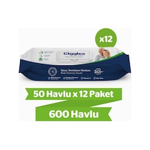 Giggles Vücut Temizleme Havlusu 50'li 12 Paket 600 Havlu Giggles Vücut Temizleme Havlusu 50'li 12 Paket 600 Havlu