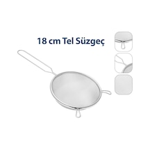 Enfa Enf-1295 18 Cm Tel Süzgeç - Metal Saplı, Kulaklı