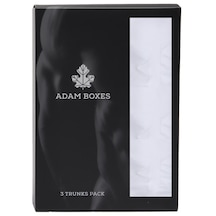 Adam Boxes Boxer Trunk Neo-sincosido 3'lü Paket - Beyaz Dikişsiz-Seamless -Beyaz